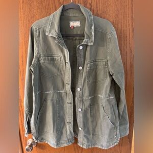 Pilcro Khaki Green Utility Denim Jacket